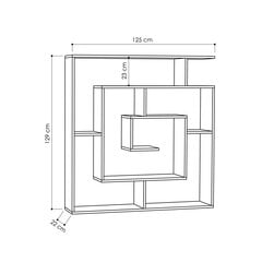 Vapaasti seisova hylly Kalune Design Maze, harmaa hinta ja tiedot | Hyllyt | hobbyhall.fi