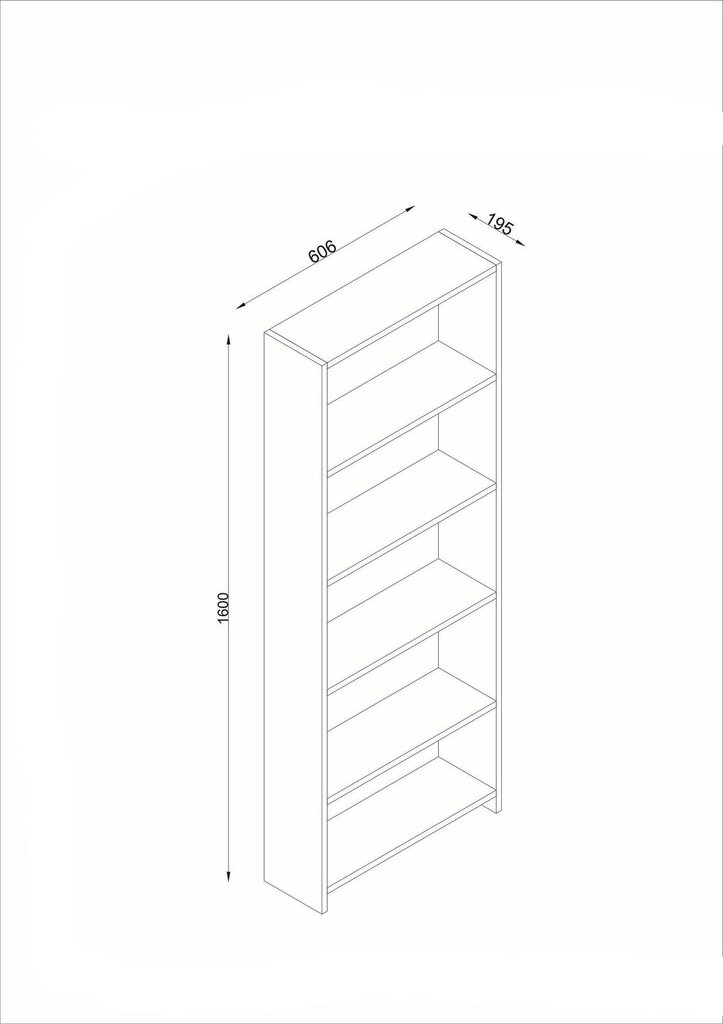 Vapaasti seisova hylly Kalune Design Cansu G, valkoinen hinta ja tiedot | Hyllyt | hobbyhall.fi