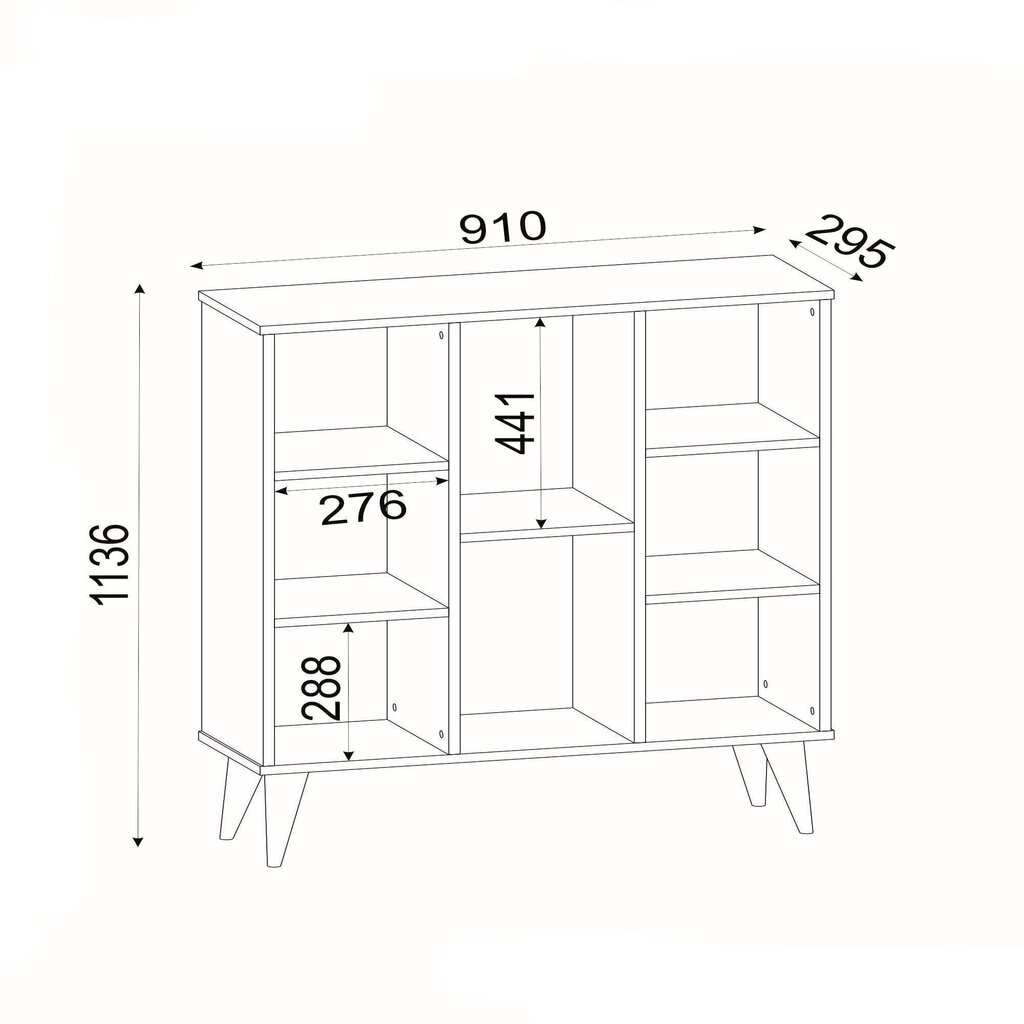 Vapaasti seisova hylly Kalune Design Link, valkoinen hinta ja tiedot | Hyllyt | hobbyhall.fi