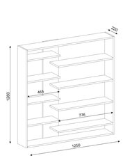 Kalune Design Handy vapaasti seisova hylly, valkoinen/ruskea hinta ja tiedot | Hyllyt | hobbyhall.fi