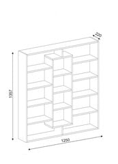 Vapaasti seisova hylly Kalune Design Ample, vaaleanruskea/tummanruskea hinta ja tiedot | Hyllyt | hobbyhall.fi