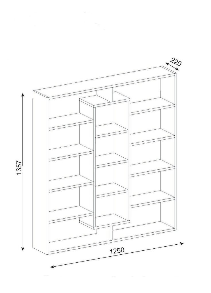 Vapaasti seisova hylly Kalune Design Ample, ruskea/valkoinen hinta ja tiedot | Hyllyt | hobbyhall.fi