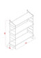 Seinähylly Kalune Design Armoni 3, ruskea/musta hinta ja tiedot | Hyllyt | hobbyhall.fi
