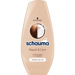 Balsami ohuille ja hauraille hiuksille Schauma Repair Care Coconut, 250ml hinta ja tiedot | Hoitoaineet | hobbyhall.fi