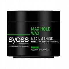 Hiusvaha Syoss Max Hold Wax Medium Shine, 150ml hinta ja tiedot | Kampaamotuotteet | hobbyhall.fi