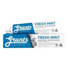 Teepuuöljy virkistävä hammastahna ilman fluoria Grants Of Australia Fresh Mint, 110g hinta ja tiedot | Suuhygienia | hobbyhall.fi