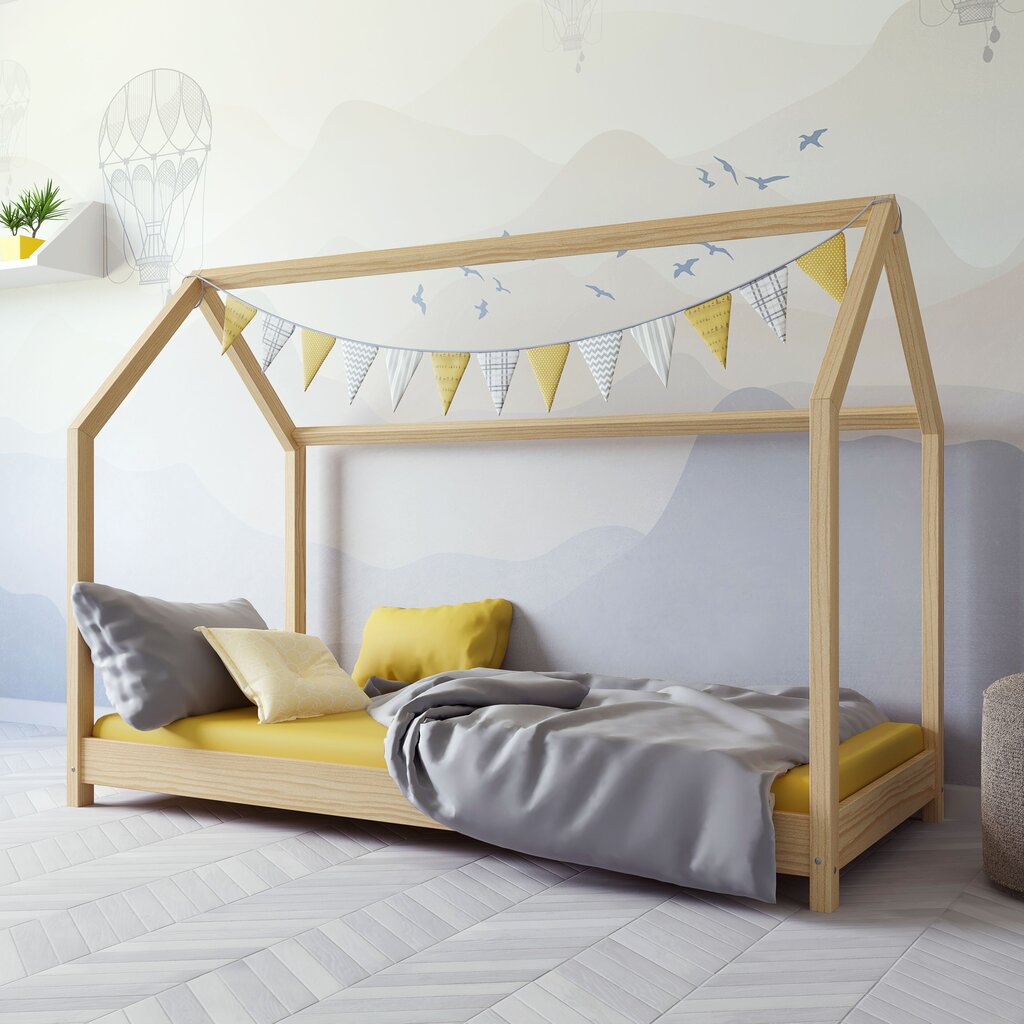 Lasten sänky Kocot Kids Bella, 80x160 cm, puun värinen hinta ja tiedot | Lastensängyt | hobbyhall.fi