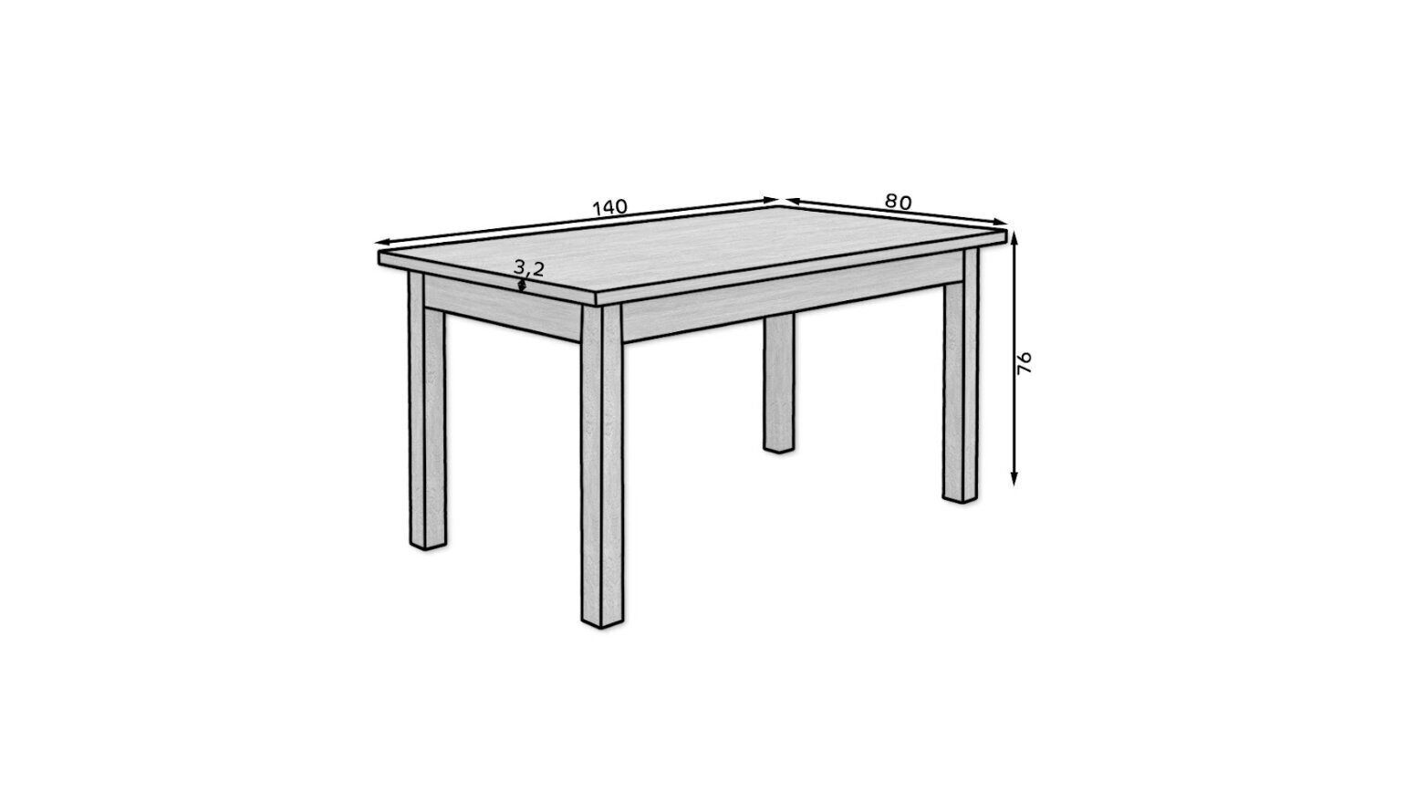 Pöytä ADRK Furniture 81 Rodos, ruskea hinta ja tiedot | Ruokapöydät | hobbyhall.fi