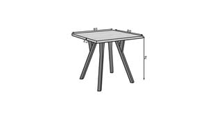 Pöytä ADRK Furniture 83 Rodos, ruskea hinta ja tiedot | Ruokapöydät | hobbyhall.fi