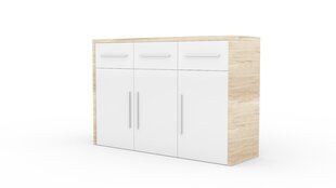 Lipasto ADRK Furniture Staria, valkoinen/ruskea hinta ja tiedot | Lipastot | hobbyhall.fi