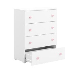 Lipasto ADRK Furniture Elza, valkoinen/roosa hinta ja tiedot | Lipastot | hobbyhall.fi