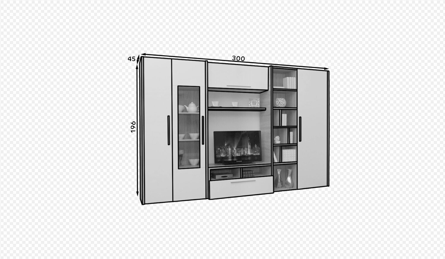 Hyllykkö ADRK Furniture Smera, valkoinen/ruskea hinta ja tiedot | TV- ja mediakalusteet | hobbyhall.fi