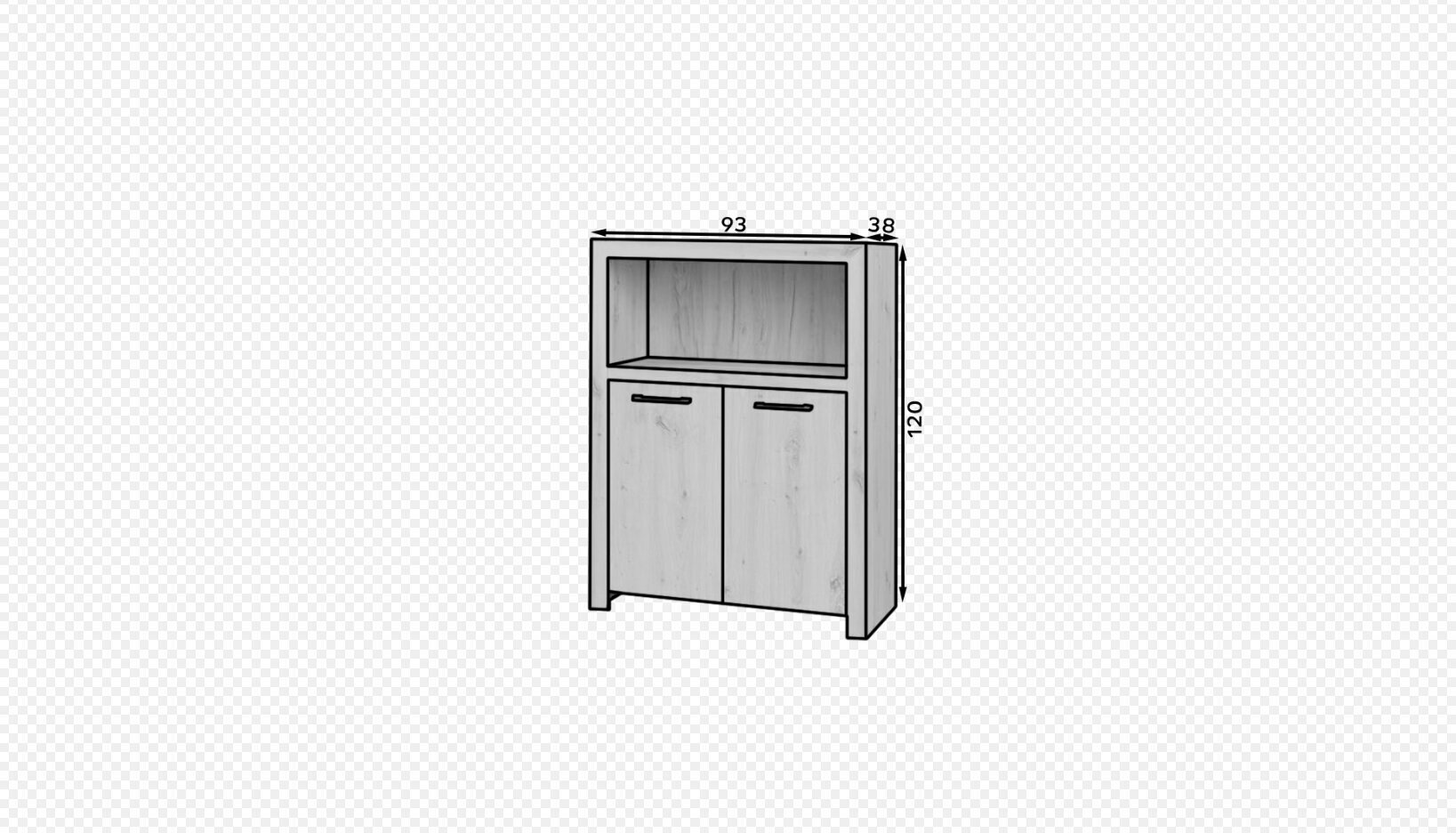 Lipasto ADRK Furniture Janez 2, ruskea hinta ja tiedot | Lipastot | hobbyhall.fi