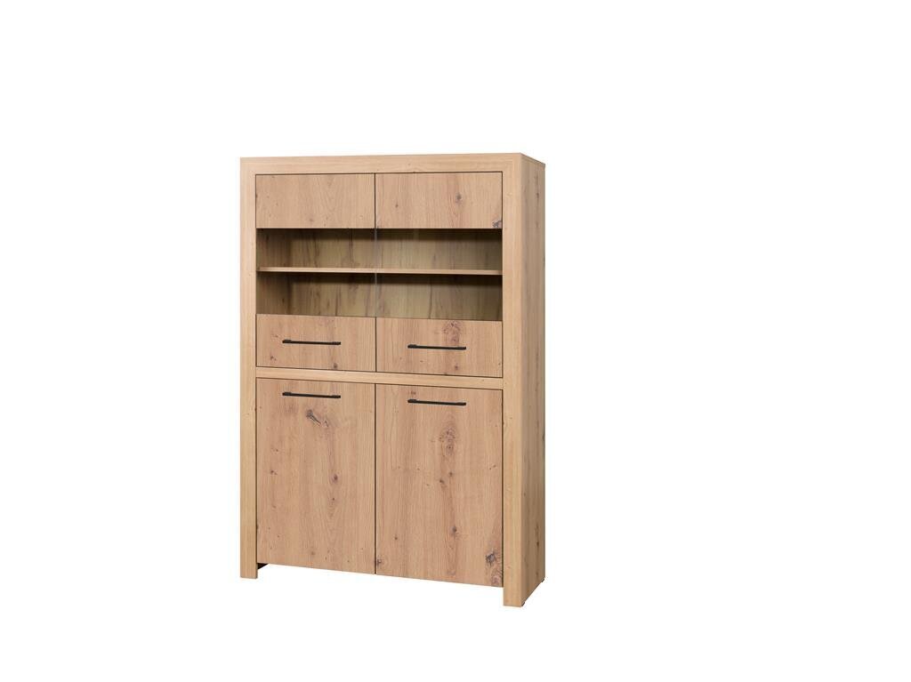 Vitriini ADRK Furniture Janez, ruskea hinta ja tiedot | Vitriinit | hobbyhall.fi