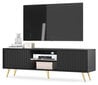 TV-taso Selsey Bello 135 cm, musta/kulta hinta ja tiedot | TV-tasot | hobbyhall.fi