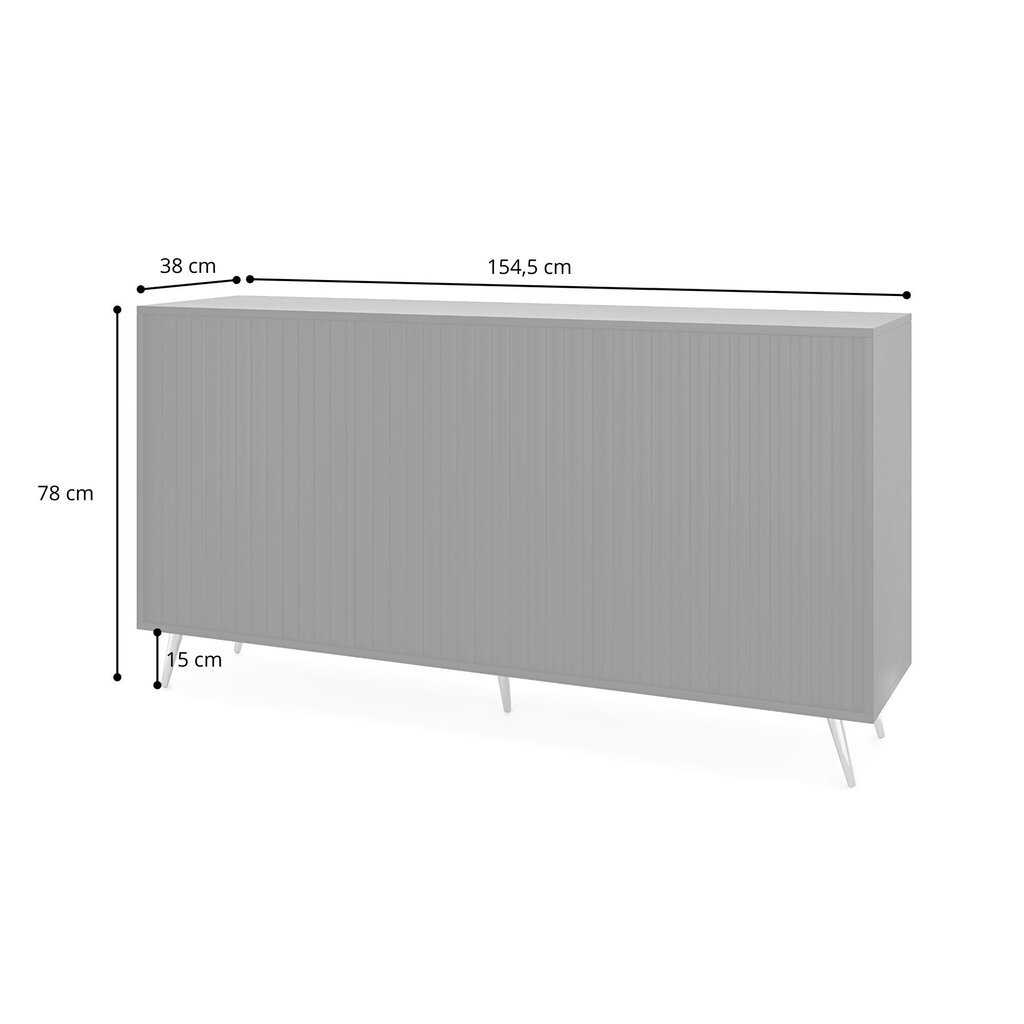 Senkki Selsey Bello 154, valkoinen/kulta hinta ja tiedot | Lipastot | hobbyhall.fi