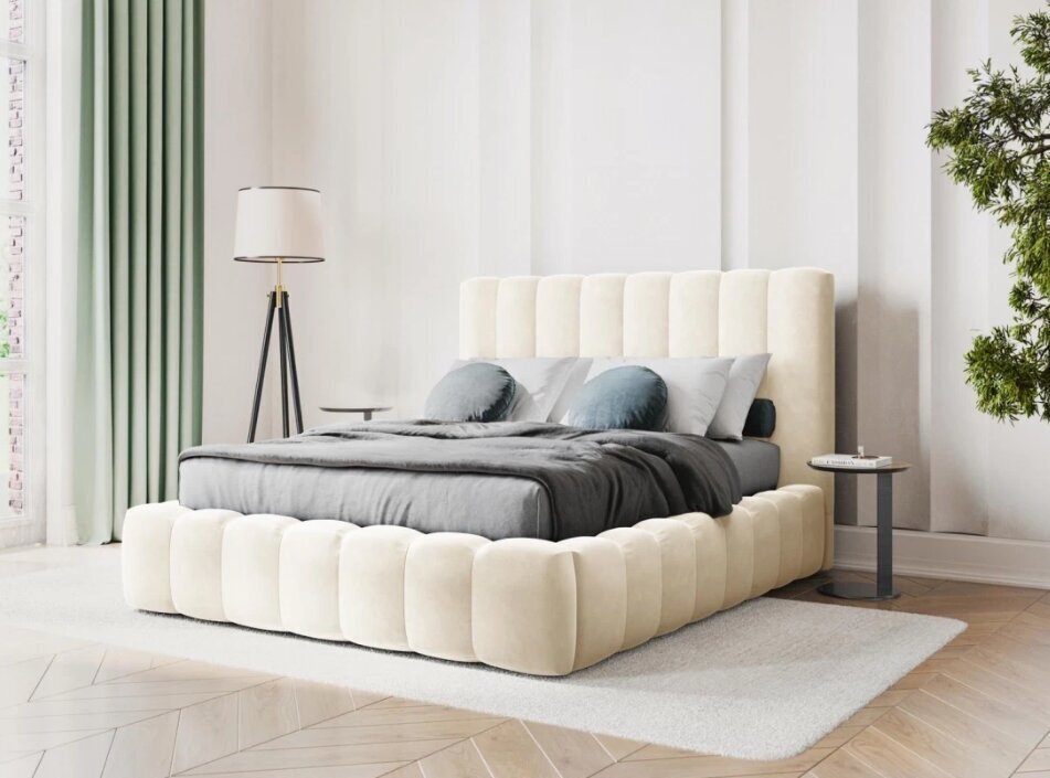 Sänky ja liinavaatelaatikko Kelp, 230x165x125 cm, beige hinta ja tiedot | Sängyt | hobbyhall.fi