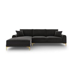Viiden istuttava sohva Velvet Larnite, 254x182x90 cm, tummanharmaa hinta ja tiedot | Kulmasohvat ja divaanisohvat | hobbyhall.fi