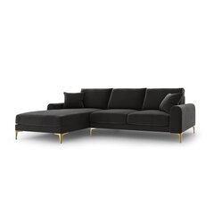 Viiden istuttava sohva Velvet Larnite, 254x182x90 cm, tummanharmaa hinta ja tiedot | Kulmasohvat ja divaanisohvat | hobbyhall.fi