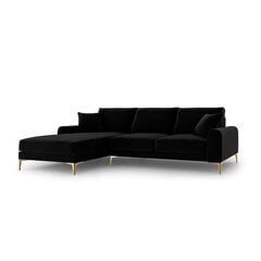 Viiden istuttava sohva Velvet Larnite, 254x182x90 cm, musta hinta ja tiedot | Kulmasohvat ja divaanisohvat | hobbyhall.fi