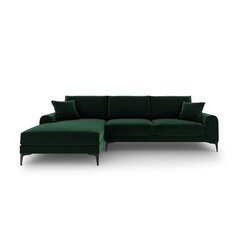 Viiden istuttava sohva Velvet Larnite, 254x182x90 cm, tummanvihreä hinta ja tiedot | Kulmasohvat ja divaanisohvat | hobbyhall.fi