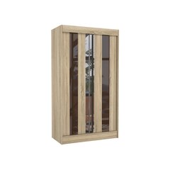 Adrk Furniture Keita -vaatekaappi, 120 cm, tummanruskea / tammi hinta ja tiedot | Kaapit | hobbyhall.fi