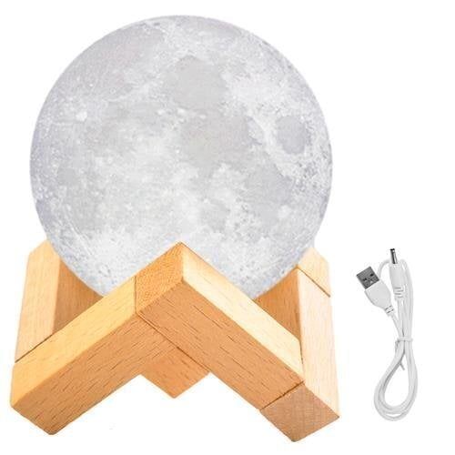 Pöytävalaisin Led Moon, valkoinen, 120 mm hinta ja tiedot | Pöytävalaisimet | hobbyhall.fi