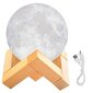 Pöytävalaisin Led Moon, valkoinen, 120 mm hinta ja tiedot | Pöytävalaisimet | hobbyhall.fi