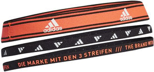 Adidas Päänauhat 3Pp Headban New Orange Black hinta ja tiedot | Miesten hatut, huivit ja käsineet | hobbyhall.fi