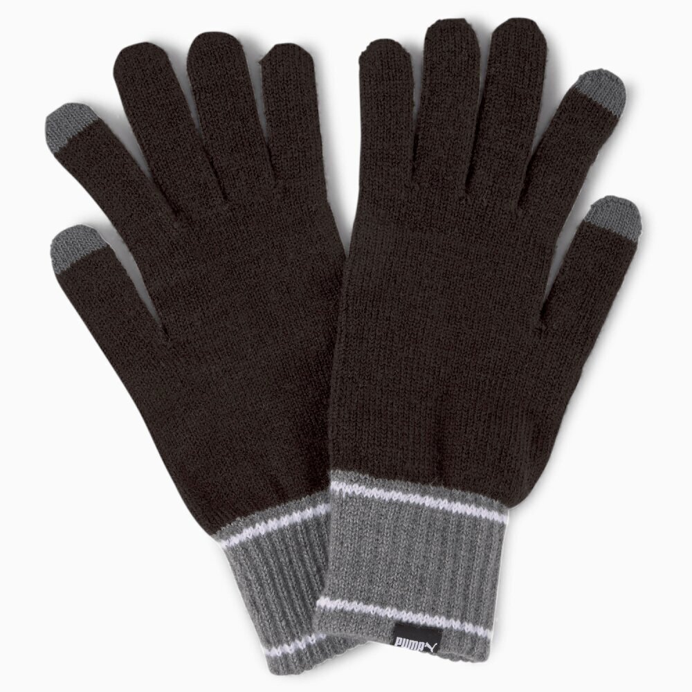 Puma Käsineet Knit Gloves Black Grey 041772 01 hinta ja tiedot | Miesten hatut, huivit ja käsineet | hobbyhall.fi