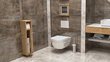 Kalune Design Star -kylpyhuonekaappi, tammi hinta ja tiedot | Kylpyhuonekaapit | hobbyhall.fi