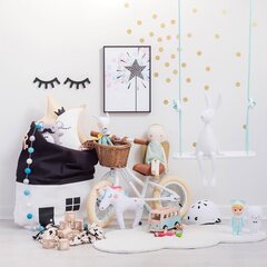 Pussi leluille ja pyykille, pyykkipussi, lelupussi, valkoinen talo. hinta ja tiedot | Säilytyslaatikot ja -korit | hobbyhall.fi