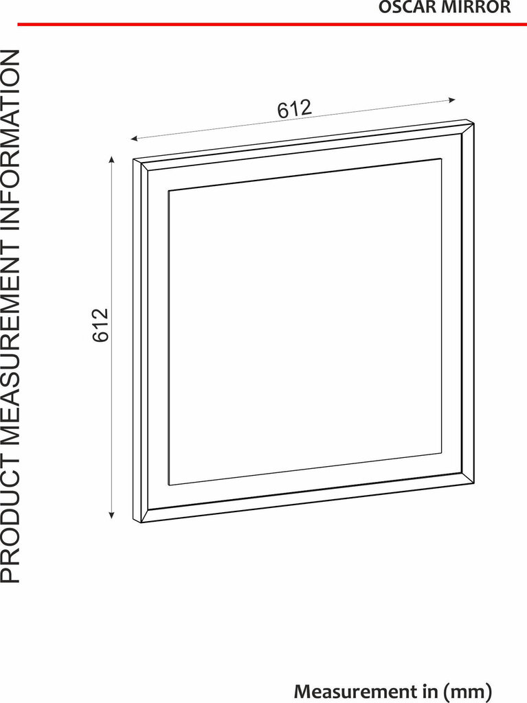 Kalune Design Oscar -peili, 61,2 x 61,2 cm, ruskea hinta ja tiedot | Peilit | hobbyhall.fi