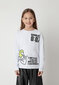 Gulliver, valkoisen värinen lasten pitkähihainen paita, missä painatus, 134 cm * 68 cm * 60 cm hinta ja tiedot | Tyttöjen paidat | hobbyhall.fi