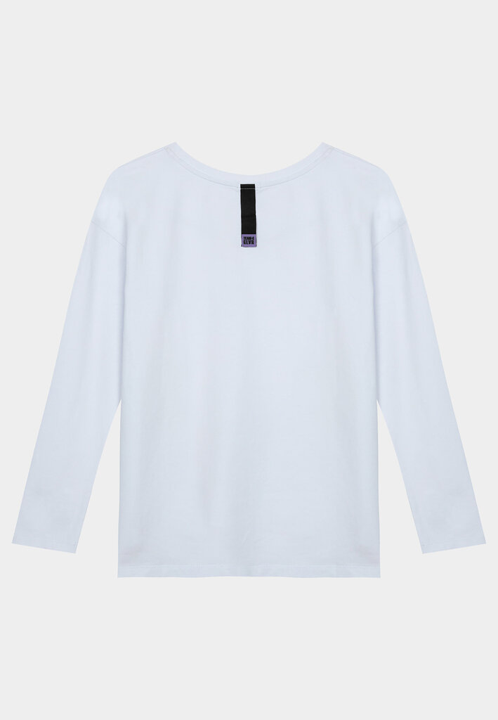 Gulliver, valkoisen värinen lasten pitkähihainen paita, missä painatus, 134 cm * 68 cm * 60 cm hinta ja tiedot | Tyttöjen paidat | hobbyhall.fi