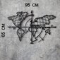 Seinäkoristelu Maailmankartta Kompassi Led Musta, 1 kpl. hinta ja tiedot | Sisustustuotteet | hobbyhall.fi