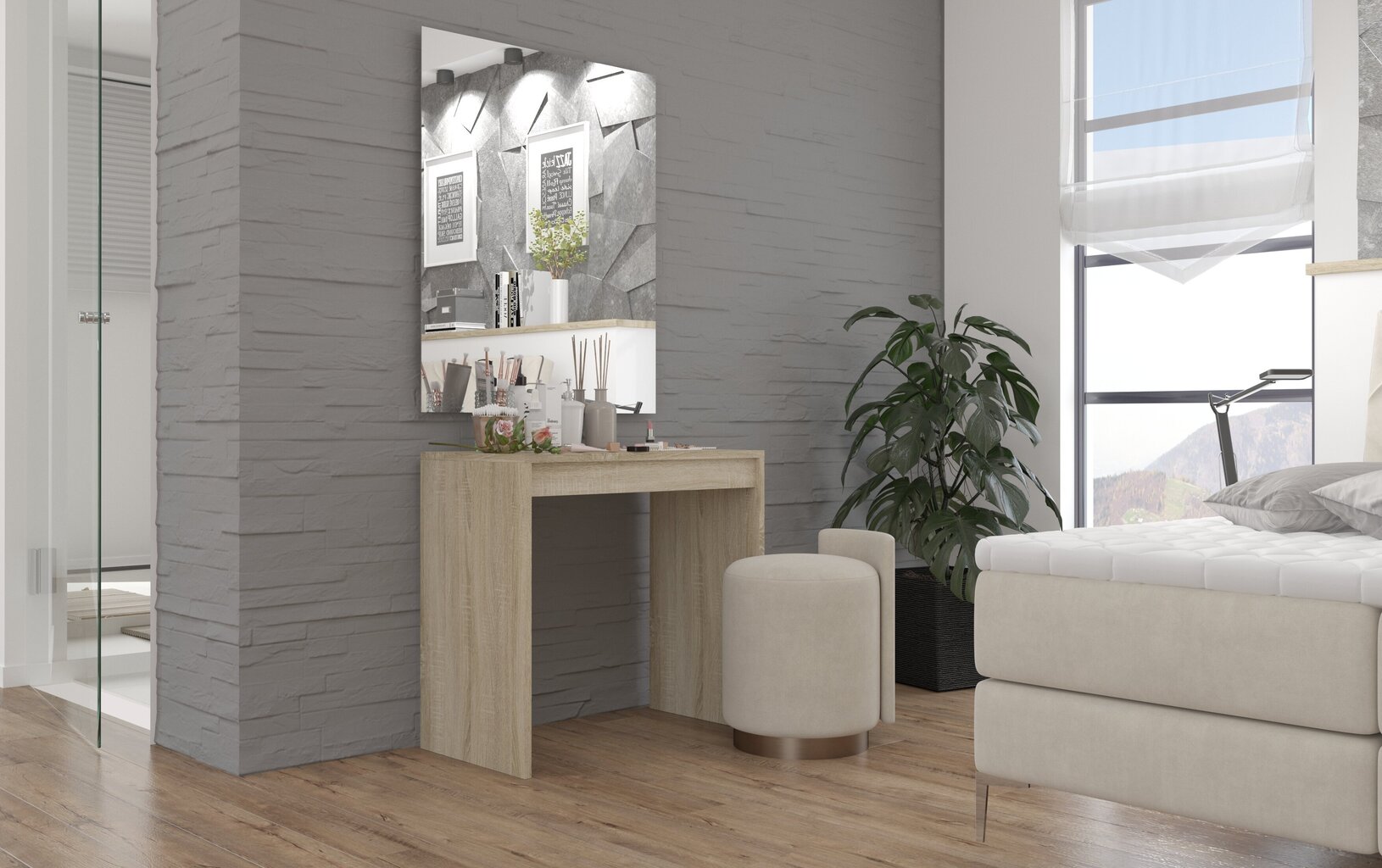 Konsolipöytä Adrk Furniture Amber 1, tammi hinta ja tiedot | Sivupöydät | hobbyhall.fi