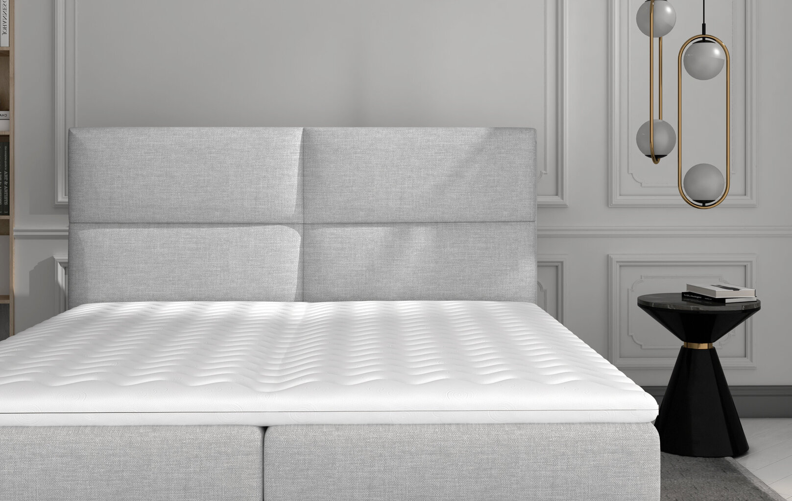 Sänky NORE Amber, 140x200 cm, beige väri hinta ja tiedot | Sängyt | hobbyhall.fi