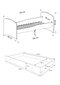 Lasten sänky ADRK Furniture Gonzalo L2, 160x80 cm hinta ja tiedot | Lastensängyt | hobbyhall.fi