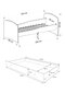 Lasten sänky ADRK Furniture Gonzalo L10, 160x80 cm hinta ja tiedot | Lastensängyt | hobbyhall.fi