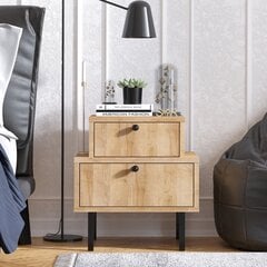 Yöpöytä Kalune Design 793, 50 cm, ruskea/musta hinta ja tiedot | Yöpöydät | hobbyhall.fi