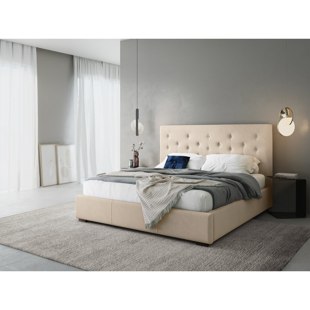 Sänky Micadoni Home Seri, 160x200cm, beige hinta ja tiedot | Sängyt | hobbyhall.fi
