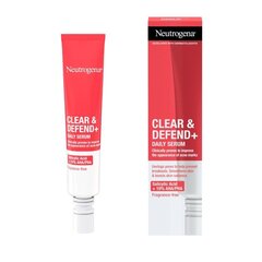 Päivittäinen seerumi NEUTROGENA Clear & Defend + Daily, 30 ml. hinta ja tiedot | Kasvoöljyt ja seerumit | hobbyhall.fi