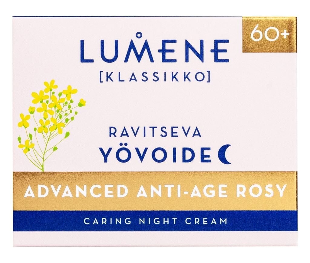 Yövoide Lumene Klassikko Advanced Anti-Age Rosy Caring 50 ml hinta ja tiedot | Kasvovoiteet | hobbyhall.fi