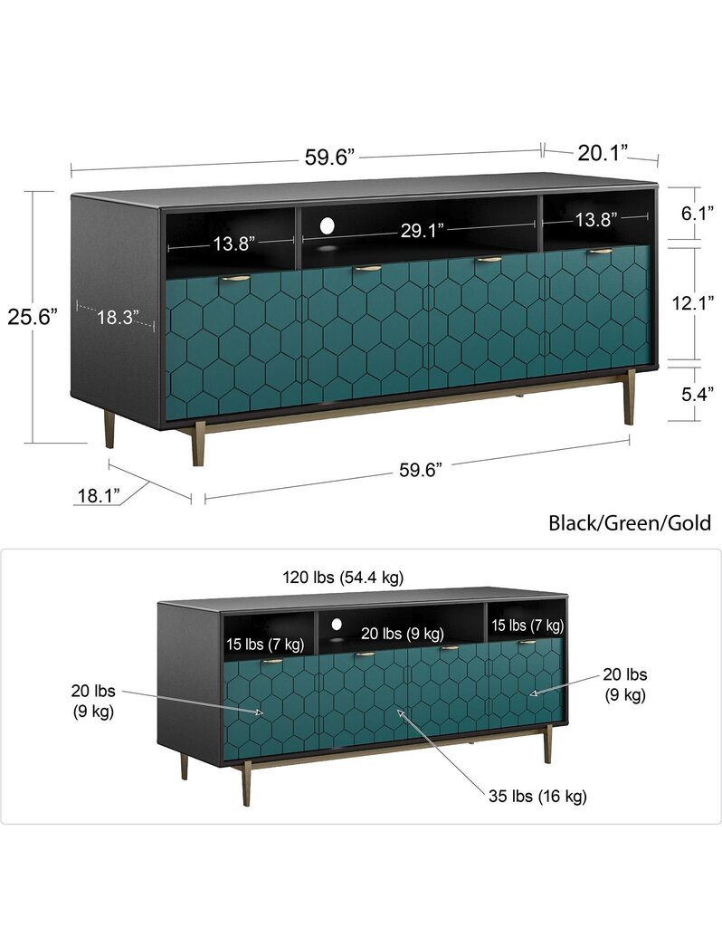 TV-taso CosmoLiving by Cosmopolitan Olivia, musta hinta ja tiedot | TV-tasot | hobbyhall.fi