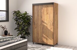 ADRK Furniture Bergamo vaatekaappi, 200 cm, ruskea hinta ja tiedot | Kaapit | hobbyhall.fi