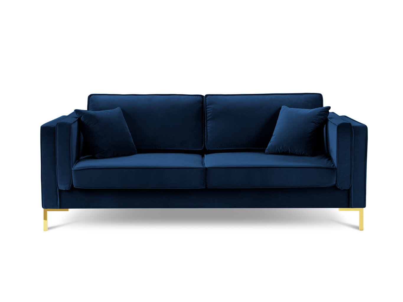 Kolmen istuttava sohva Luis 3, sininen/kulta hinta ja tiedot | Sohvat ja vuodesohvat | hobbyhall.fi