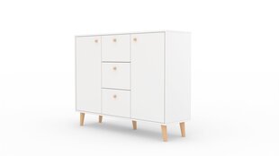 Senkki ADRK Furniture Besa 2D3S, valkoinen/ruskea kaina ir informacija | Lipastot | hobbyhall.fi