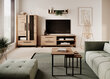 Seinähylly ADRK Furniture Aria, ruskea/musta hinta ja tiedot | Hyllyt | hobbyhall.fi