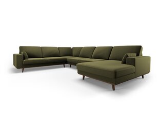 Vasemmanpuoleinen panoraamakulmasohva Velvet Sofa Hebe, kuuden istuttava, vihreä hinta ja tiedot | Kulmasohvat ja divaanisohvat | hobbyhall.fi